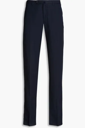 SLOWEAR Incotex slim-fit linen and cotton-blend chinos - Blue - 40