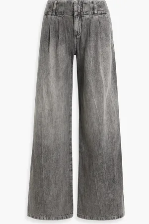ALICE+OLIVIA Alice Olivia - Anders faded low-rise wide-leg jeans - - 29