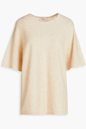 GENTRYPORTOFINO Sequin-embellished knitted sweater - Neutral - IT 42