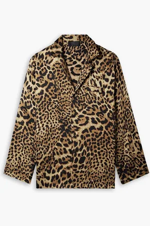 NILI LOTAN Juste leopard-print silk-twill shirt - - XS