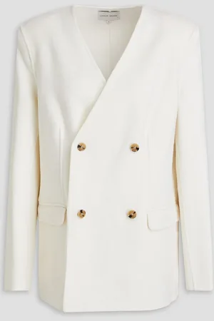 Loulou Studio Wool and cashmere-blend felt blazer - White - L