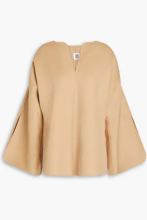 By Malene Birger Calias brushed wool-felt top - Neutral - DE 36