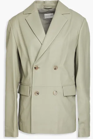 Loulou Studio Double-breasted leather blazer - Green - L