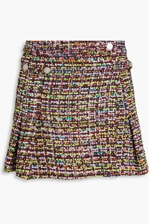 ROTATE Pleated bouclé-tweed mini skirt - - DE 34