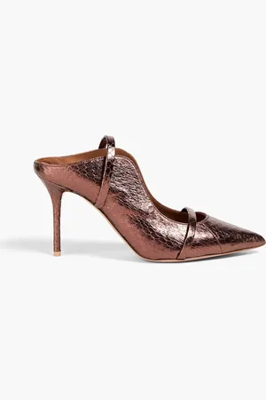 MALONE SOULIERS Maureen 85 metallic snake-effect leather pumps - Metallic - EU 36