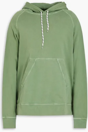 OFFICINE GENERALE French cotton-terry hoodie - Green - XS