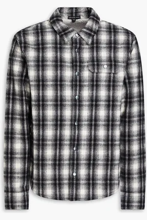 James Perse Checked cotton-flannel jacket - - 1