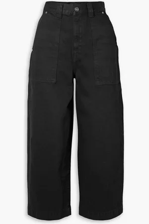 Khaite Hewey cropped high-rise wide-leg jeans - - 28