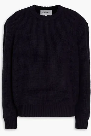 Frame Waffle-knit wool sweater - Blue - M
