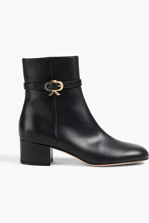 Gianvito Rossi Buckled leather ankle boots - - EU 35.5