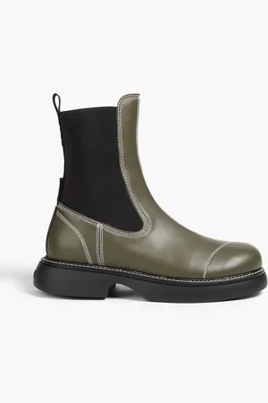 Ganni Faux leather Chelsea boots - Green - EU 36
