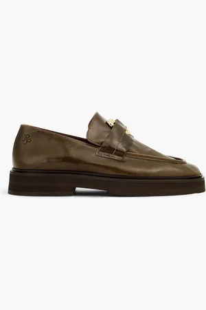REJINA PYO Doughnut embellished leather loafers - Green - EU 36