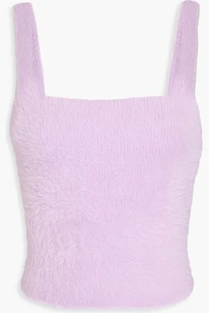 Simkhai Nissa cropped brushed knitted top - Purple - L