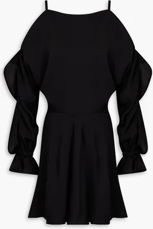 IRO Larya cold-shoulder ruffled crepe de chine mini dress - - FR 42