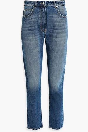 IRO Shama distressed high-rise slim-leg jeans - Blue - 26