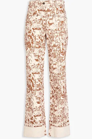 REJINA PYO Nemy printed high-rise straight-leg jeans - - UK 8