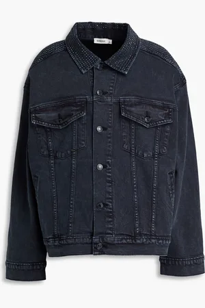 Simkhai Lambert crystal-embellished denim jacket - - S