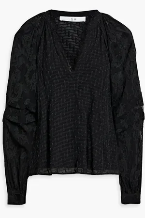 IRO Kisar fil coupé jacquard blouse - - FR 36