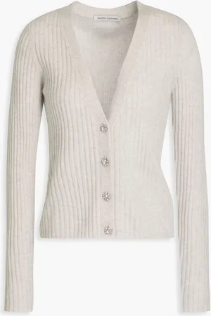 AUTUMN CASHMERE Ribbed cashmere sweater - Gray - XS