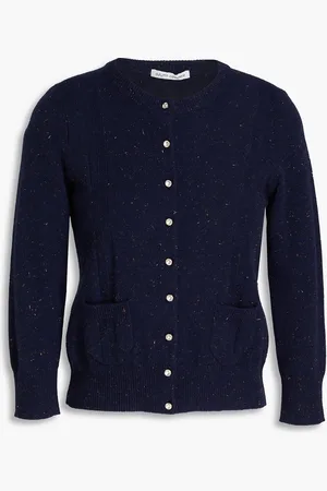 AUTUMN CASHMERE Crystal-embellished metallic cardigan - Blue - S