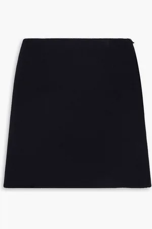 THEORY Wool and cashmere-blend felt mini skirt - Blue - US 12
