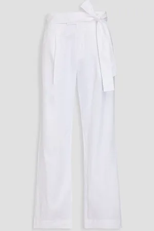 NAADAM Pleated cotton-poplin wide-leg pants - - S