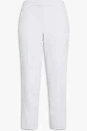 THEORY Cropped stretch-crepe tapered pants - Purple - US 0