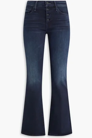 Mother Hustler high-rise flared jeans - Blue - 23