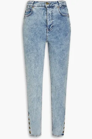 Frame Cropped high-rise skinny jeans - Blue - 29