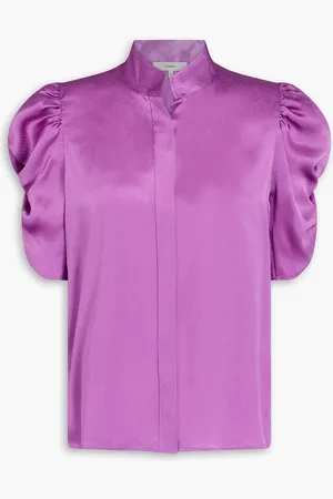 Frame Silk-jacquard blouse - Purple - S