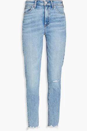 RAG&BONE Nina distressed high-rise skinny jeans - Blue - 26