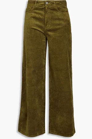Paige Harper corduroy wide-leg pants - Green - 31