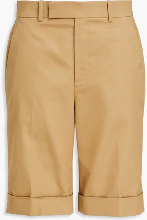 Frame Cotton-blend twill shorts - Neutral - US 2