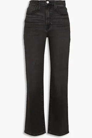 Frame Le Jane cropped high-rise straight-leg jeans - Gray - 28