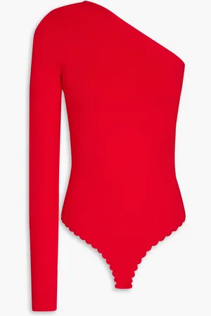 Victoria Beckham One-sleeve stretch-knit bodysuit - - UK 18