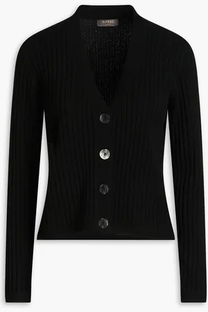 N.PEAL Ribbed cashmere cardigan - - L