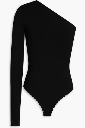 Victoria Beckham One-sleeve stretch-knit bodysuit - - UK 16