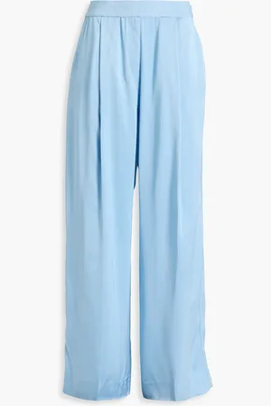 STINE GOYA Ciara satin wide-leg pants - Blue - M