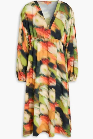 STINE GOYA Veroma printed crepe midi dress - - S