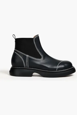 Ganni Faux leather combat boots - - EU 41