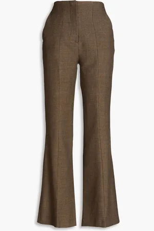 Nanushka Wool-tweed flared pants - Neutral - S
