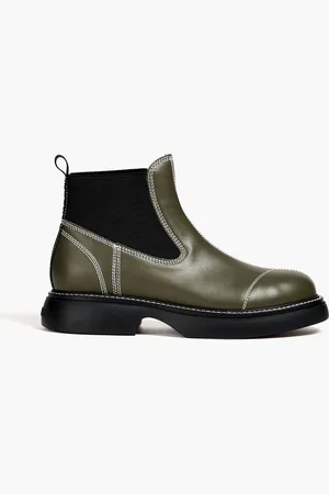 Ganni Faux leather Chelsea boots - Green - EU 39
