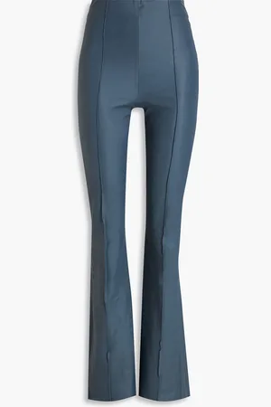 REMAIN Birger Christensen Stretch-leather flared pants - Blue - DE 40