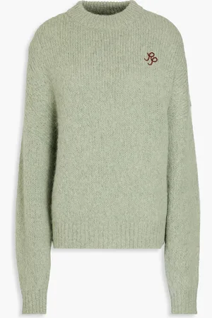 REJINA PYO Toni brushed alpaca-blend sweater - Green - L