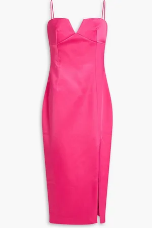 RACHEL GILBERT Rue hammered duchesse-satin midi dress - - 3
