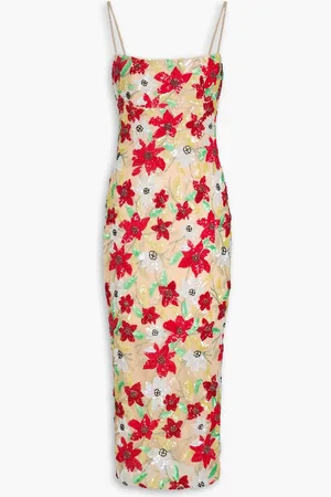 RACHEL GILBERT Thea embellished tulle midi dress - - 3