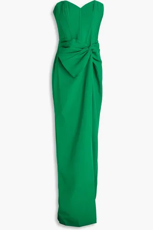 Marchesa Notte Strapless twisted crepe gown - - US 10