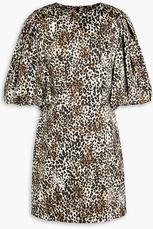 Rasario Leopard-print satin mini dress - - FR 44