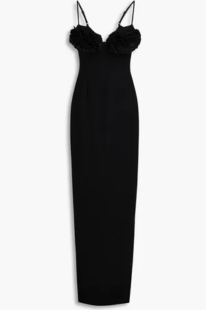 RACHEL GILBERT Margot floral-appliquéd crepe gown - - 1
