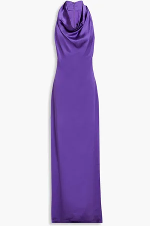Badgley Mischka Draped satin gown - - US 6